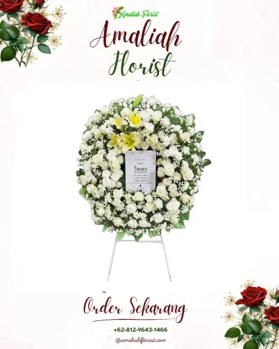 Krans Bunga Duka Cita di Pasar Jambi